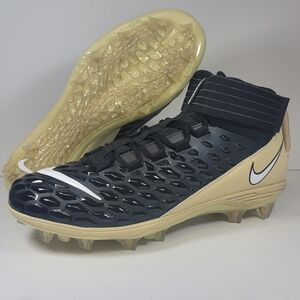 NIKE Force Savage Pro 2 Black Gold Football Cleats Men's Size 14 Saints Rare